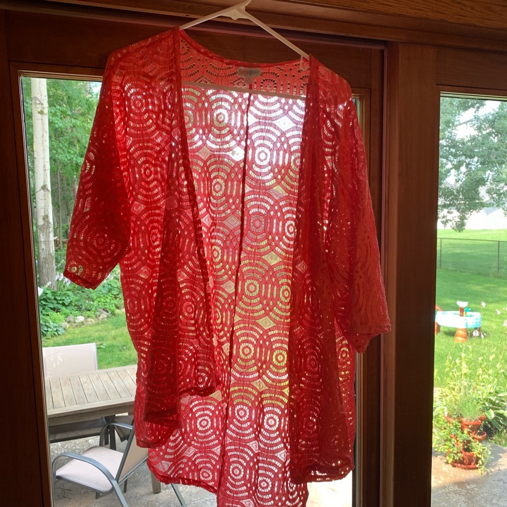 Lularoe pink kimono